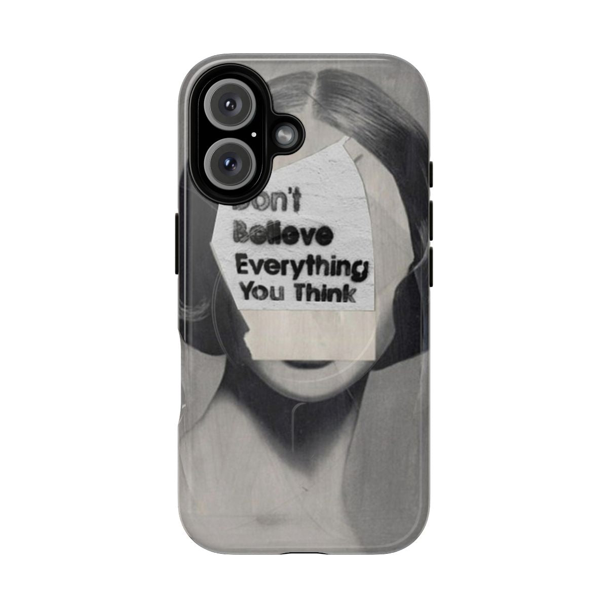 Magnetic tough phone case featuring surreal art design