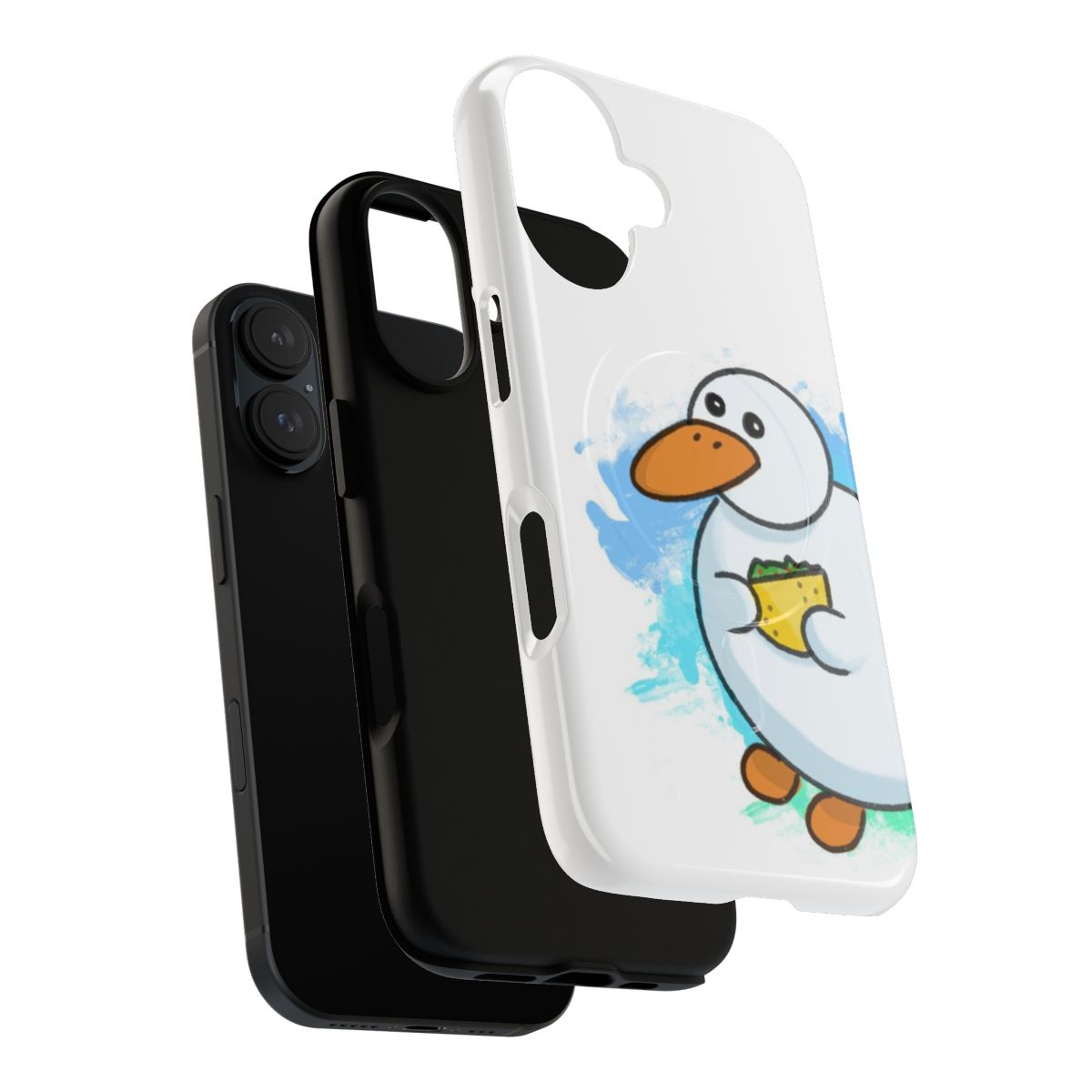 Magnetic tough phone case featuring a taco duck design - Layers