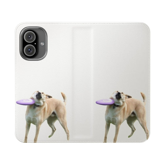 Corgi dog playing with a frisbee on a phone case