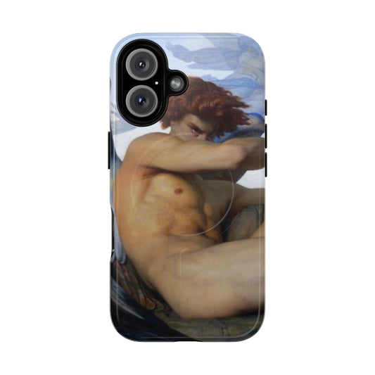 Fallen angel magnetic phone case with vintage renaissance art design