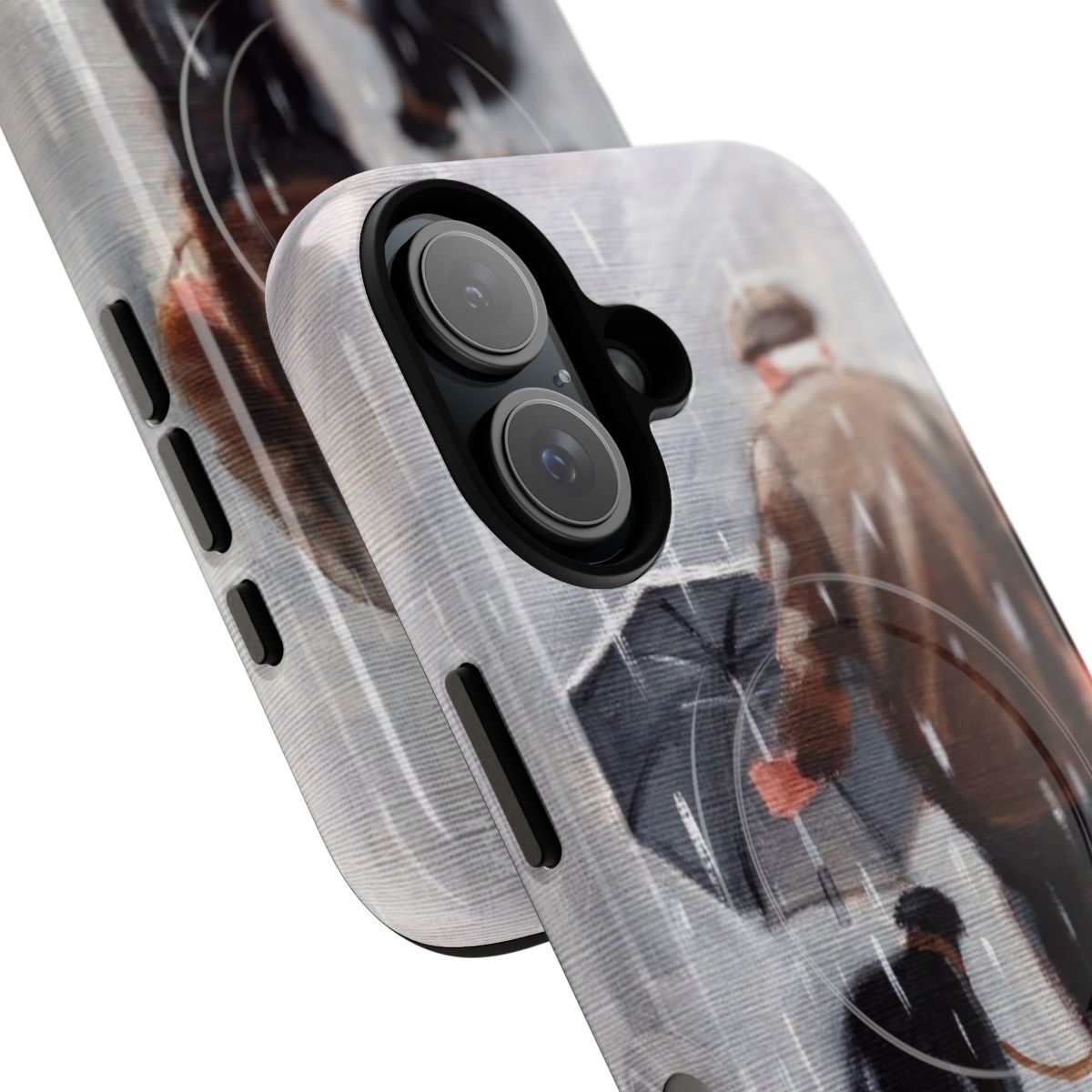 Tough magnetic phone case for greyhound and whippet dogs - Detail