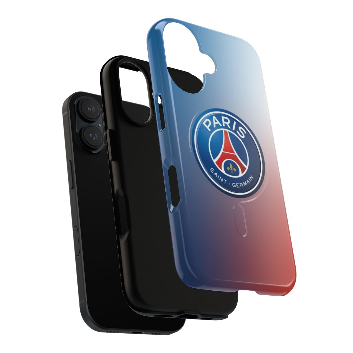 Magnetic tough phone case with Paris Saint-Germain team logo and players - Layers