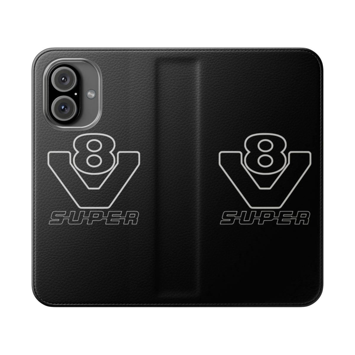 Silver outline V8 super trucker phone case for Samsung and iPhone