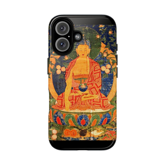 Tibetan Buddhist Medicine Buddha Thangka Artwork on a Magnetic Tough Phone Case