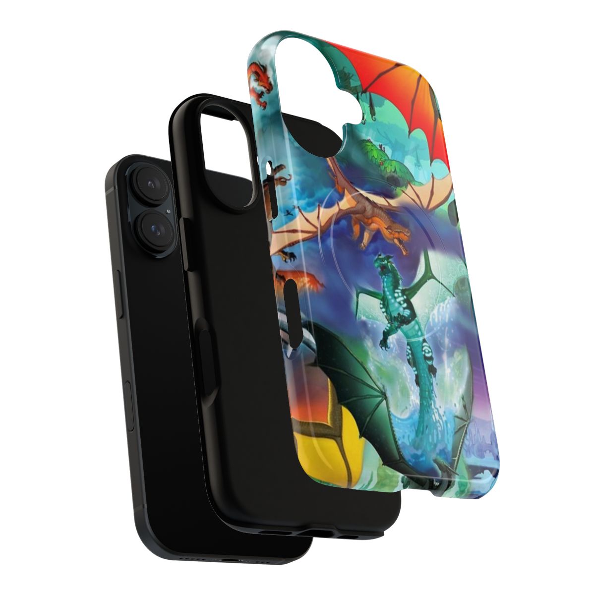 Artistic Wing of Fire dragon-themed magnetic tough phone case - Layers