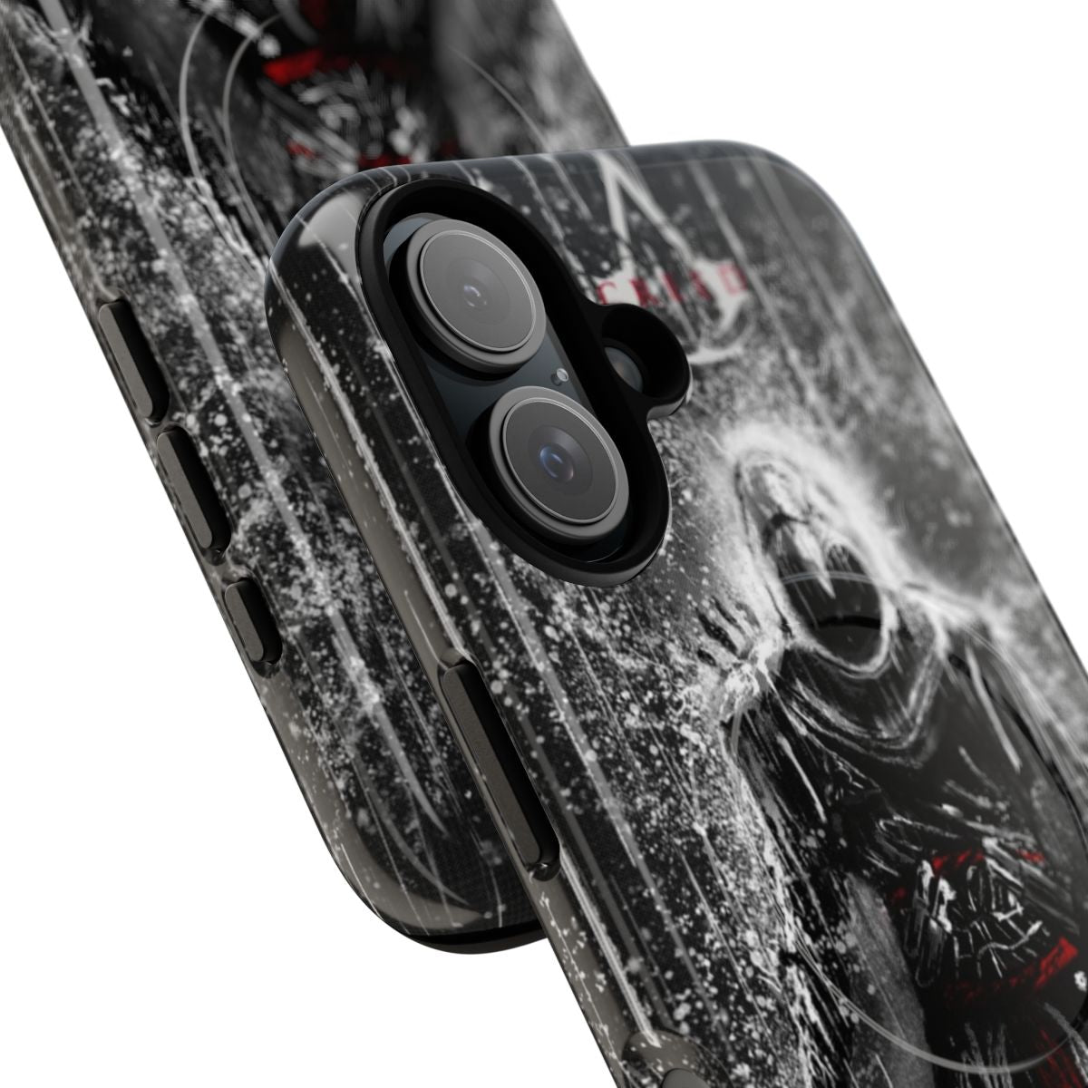 Assassin's Creed-inspired magnetic tough phone case with comic book art design - Detail