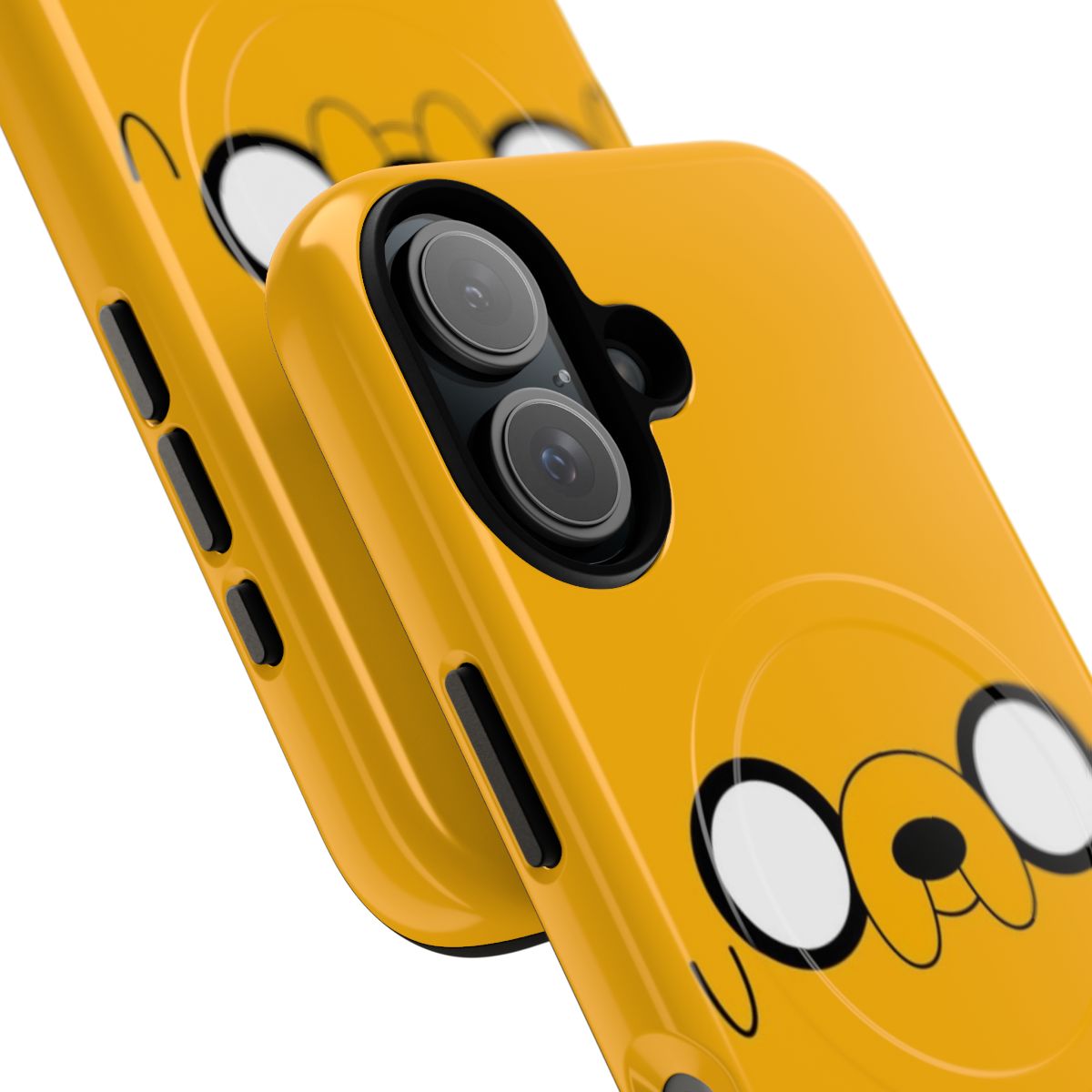 Vibrant phone case featuring the character Jake the Dog from the popular cartoon series Adventure Time - Detail