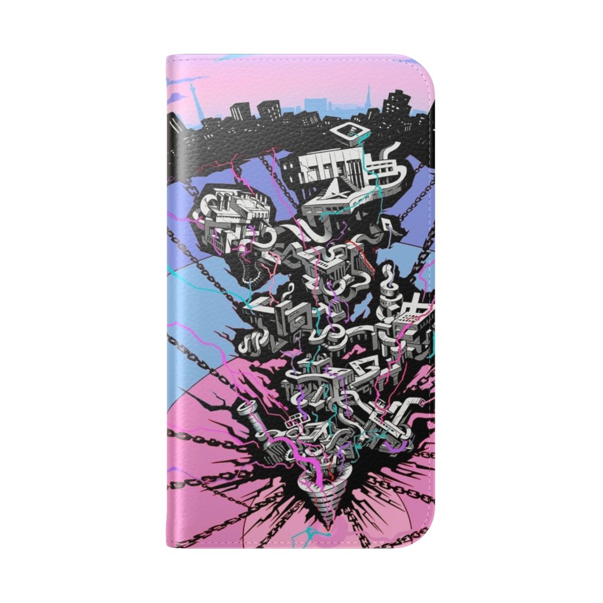 Pastel-colored phone case featuring the Mementos loading screen from the popular JRPG Persona 5 - Folded Back