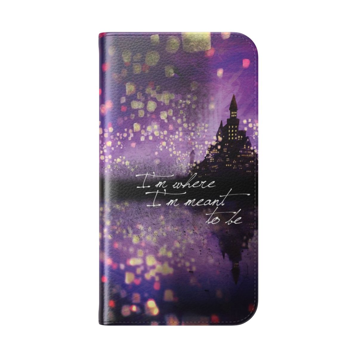 Tangled Disney Lyrics Phone Case with Flip Cover - Folded Back