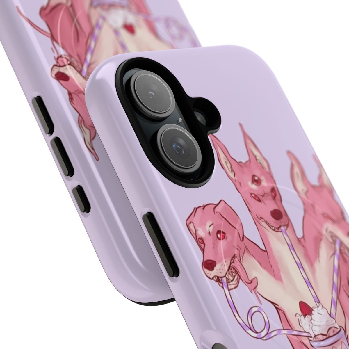 Pastel, surreal, paranormal, and mythical-inspired strawberry phone case - Detail