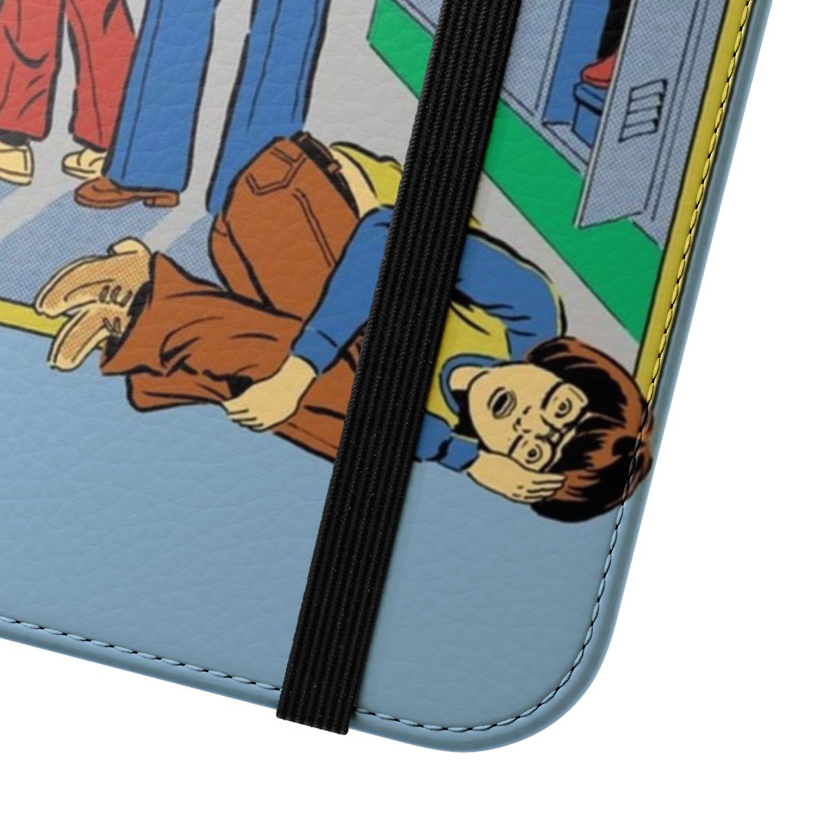 Retro fetal position flip cover phone case - Close Up