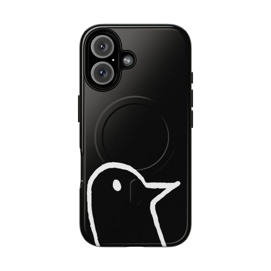 Inio Asano's Goodnight Punpun inspired black and white manga-style magnetic tough phone case