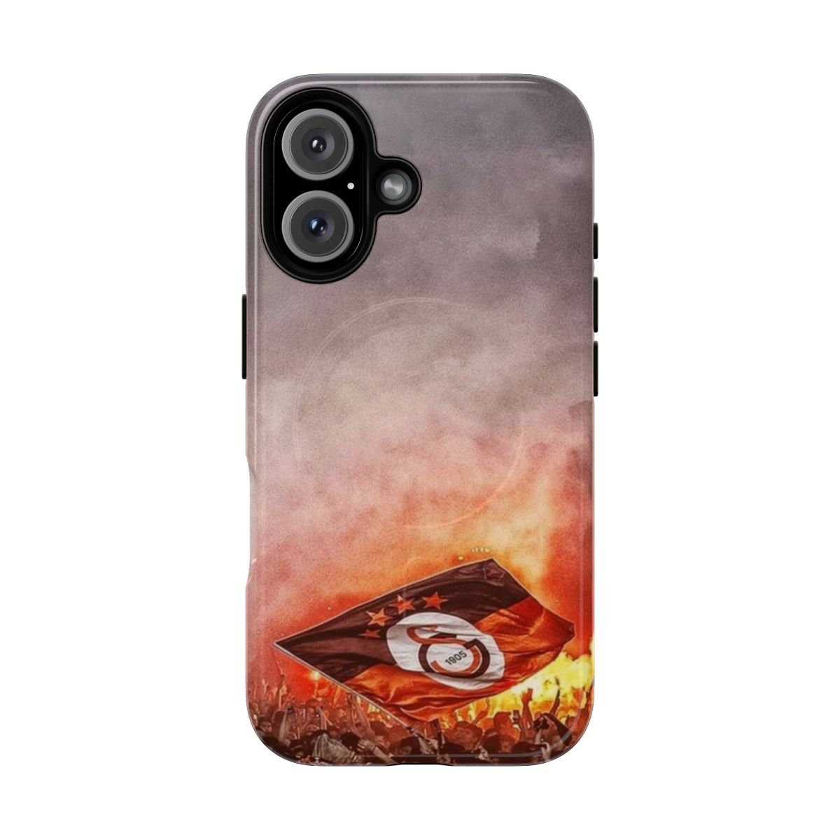 Galatasaray-themed magnetic tough phone case with artistic wallpaper design