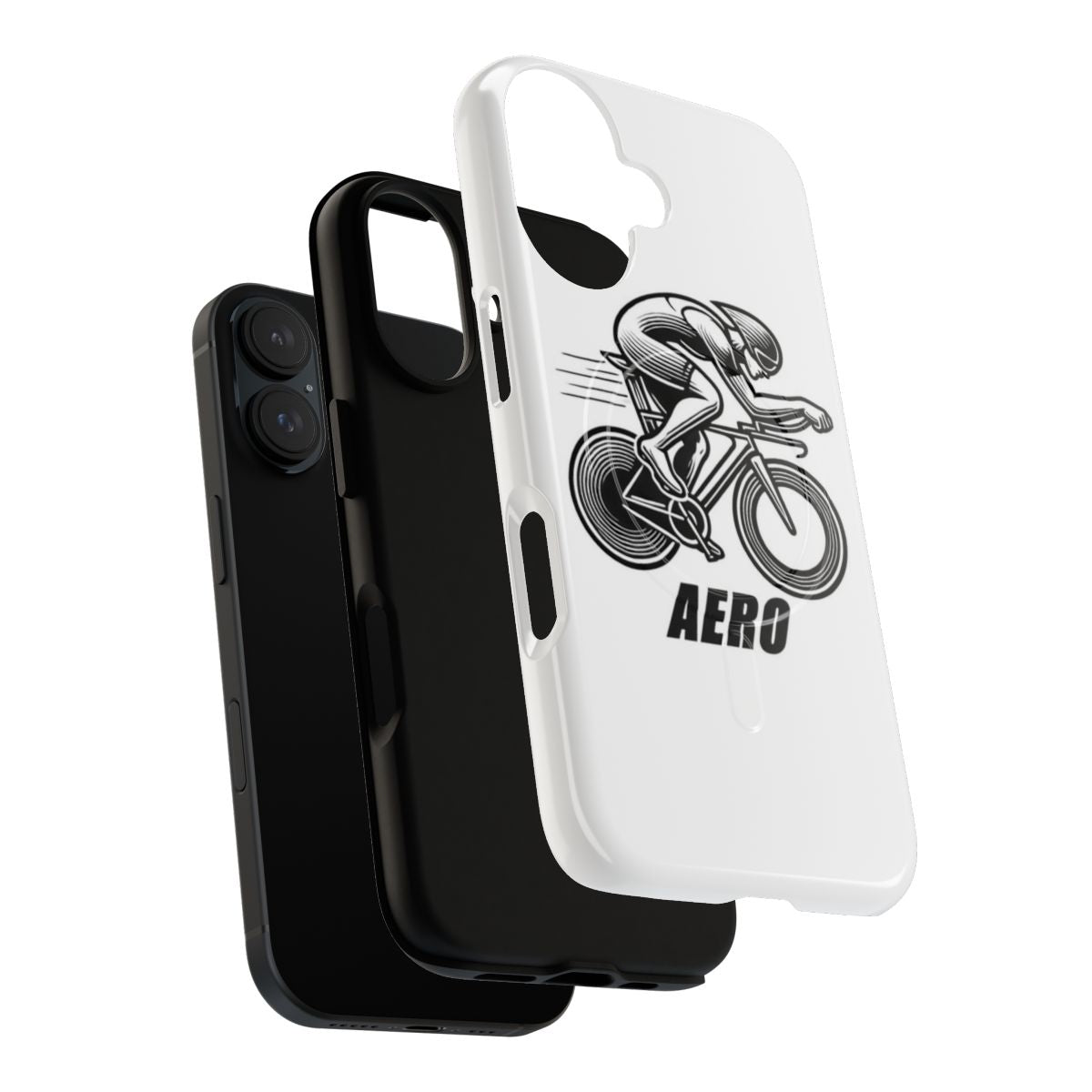 Magnetic tough case for phones with a cycling, sports, and time trial design - Layers