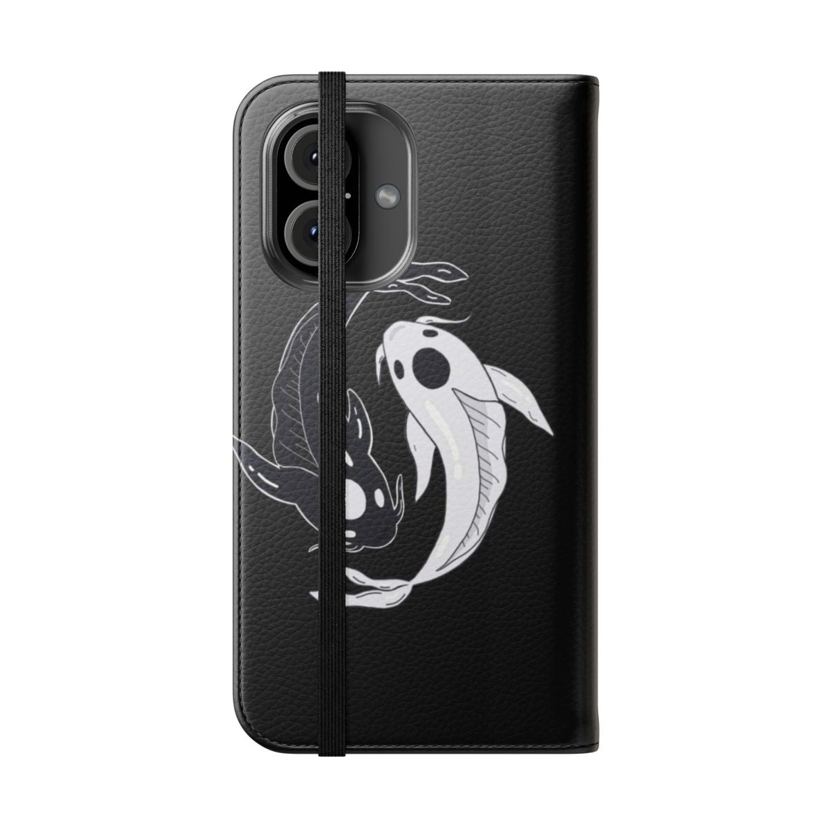 Water Tribe-themed flip cover phone case with Tui and La, the moon and ocean spirits, from Avatar: The Last Airbender - Folded Front