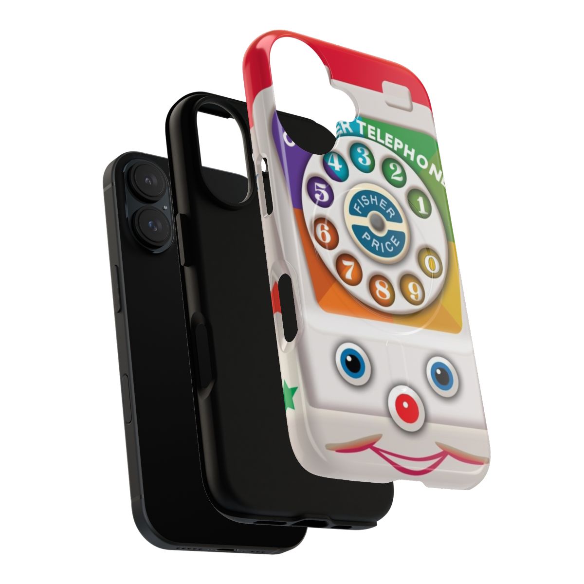 Vintage-inspired magnetic tough phone case featuring a retro toy telephone design - Layers