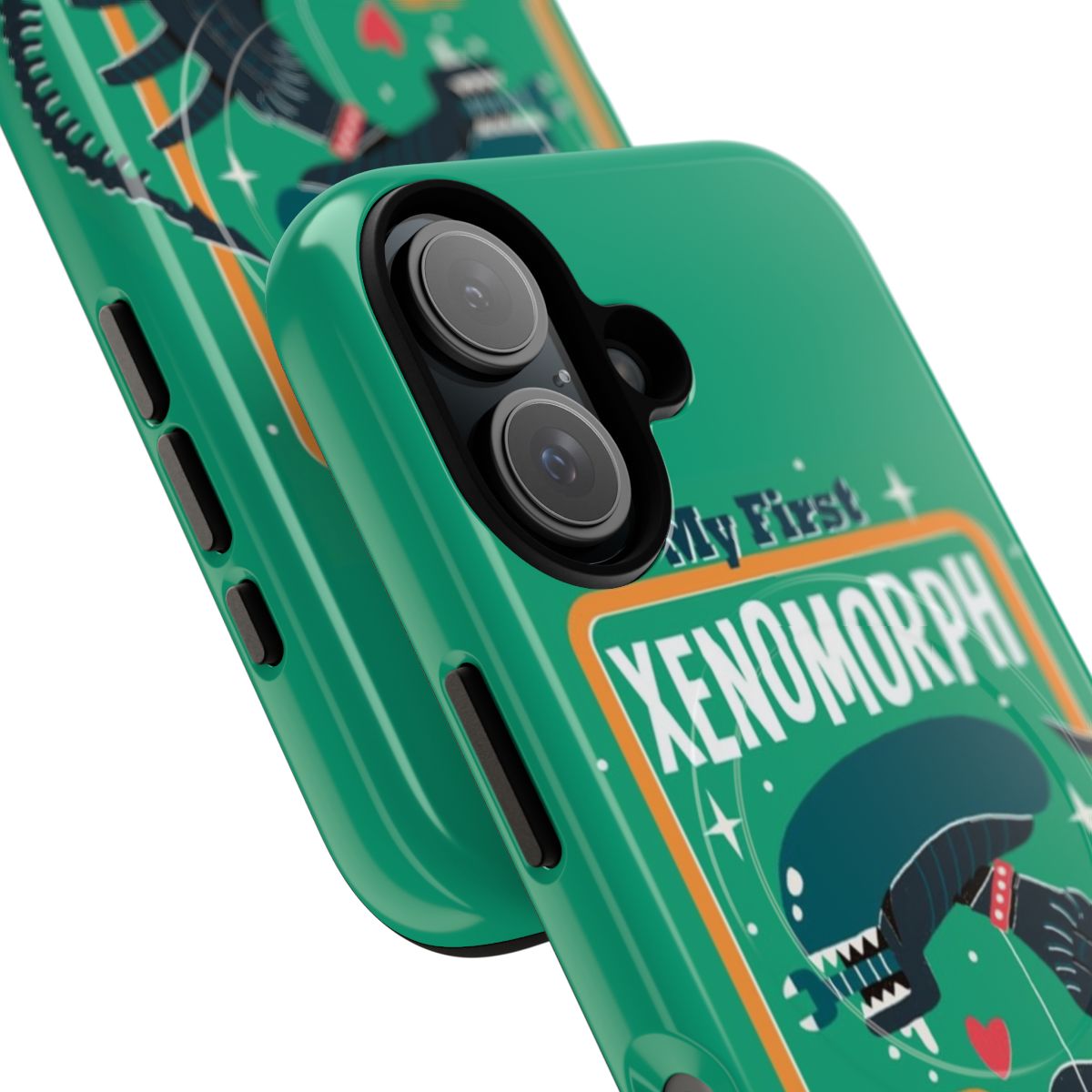 Image of a xenomorph-inspired magnetic tough phone case - Detail