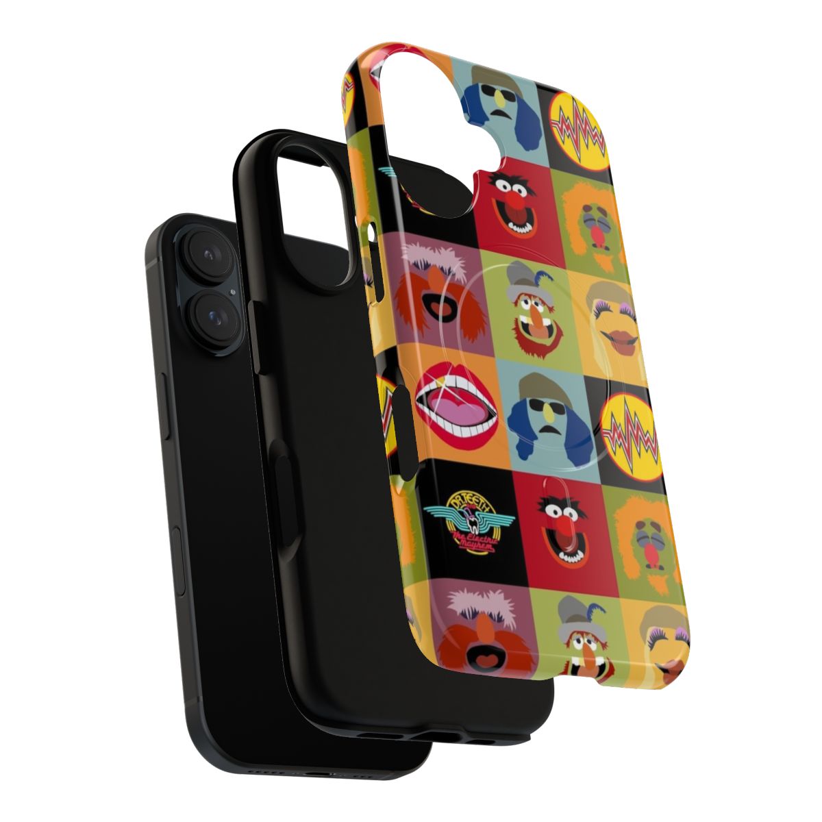 Muppet-themed phone case with characters from the Electric Mayhem band - Layers