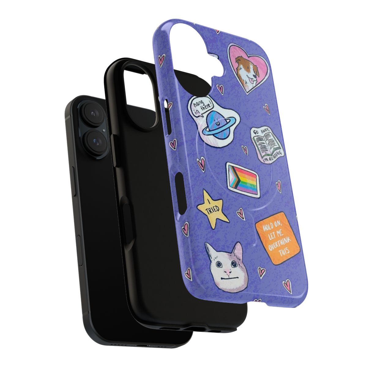 Magnetic tough phone case with Heartstopper characters design - Layers