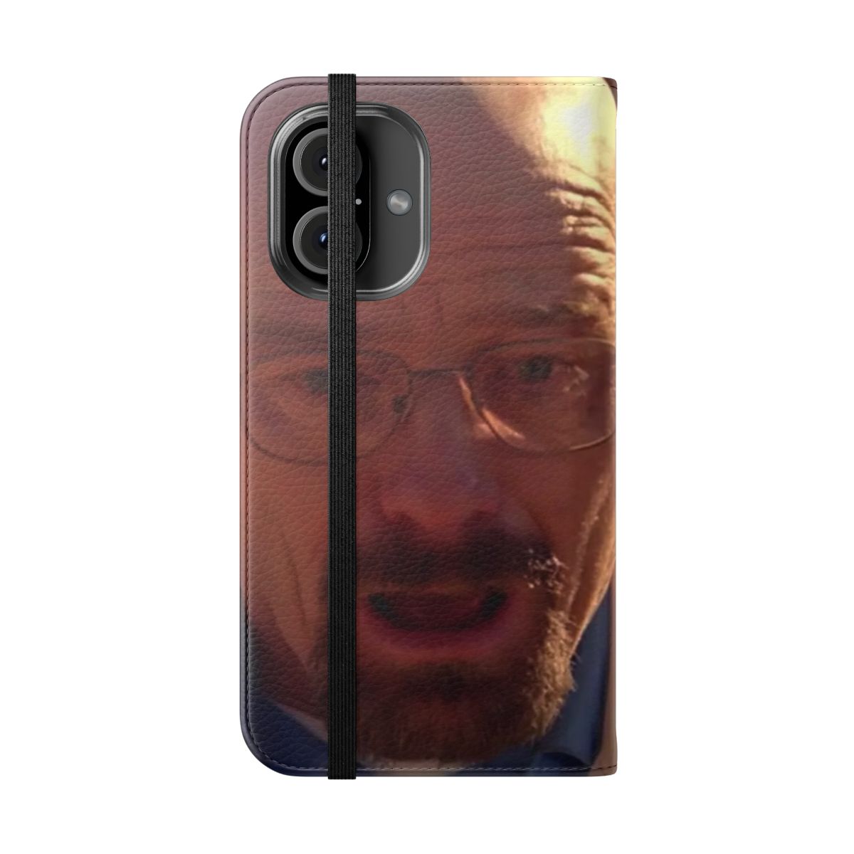 Walter White meme design on a flip phone case - Folded Front