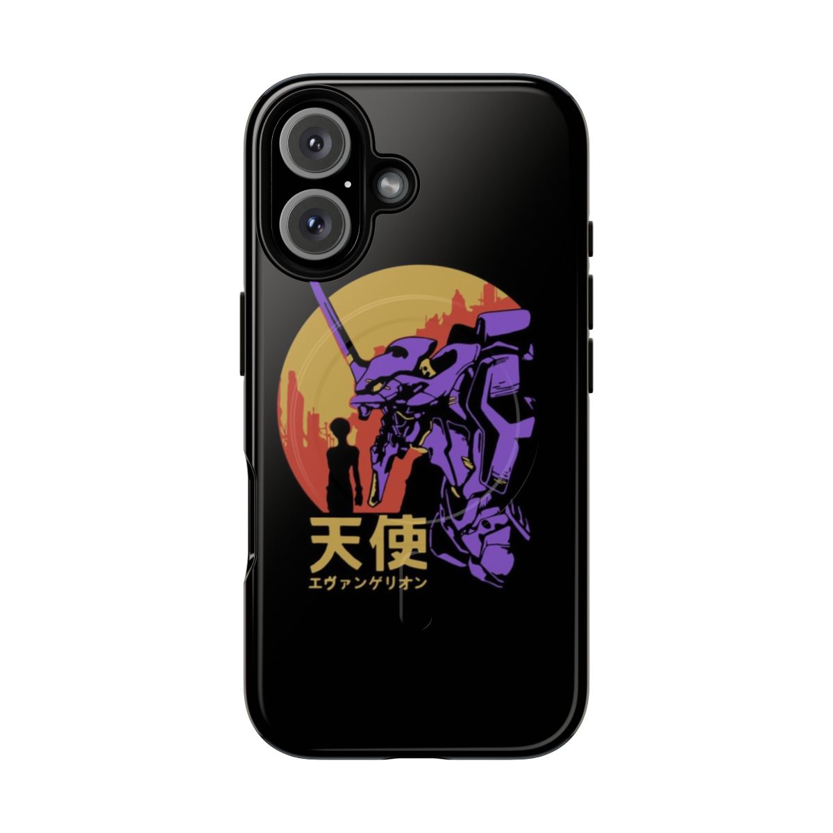 Retro vintage-style Neon Genesis Evangelion-inspired magnetic phone case