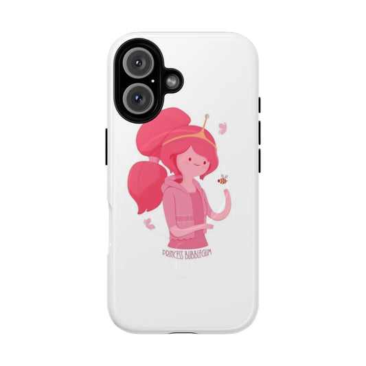 Colorful phone case featuring the character Princess Bubblegum from the popular cartoon show Adventure Time