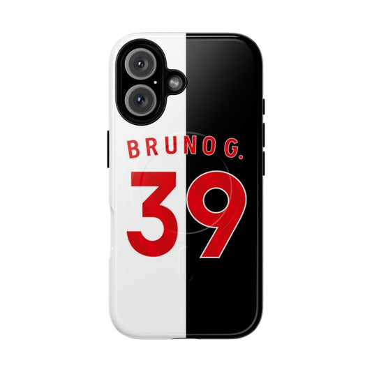 Premium magnetic tough phone case featuring the number 39 of Newcastle United player Bruno Guimarães