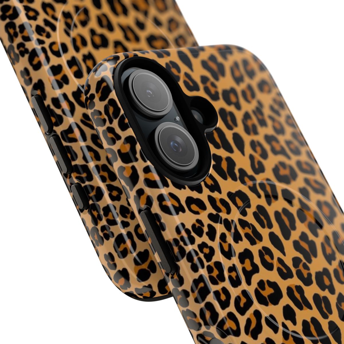 Leopard print magnetic tough phone case - Detail