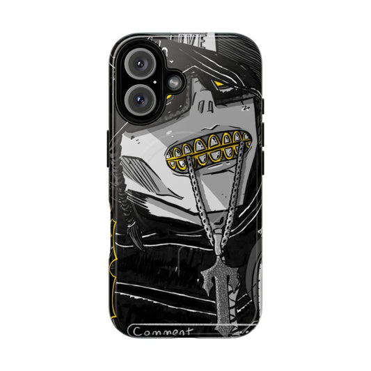 Sleek black and grey phone case with Central Cee inspired design