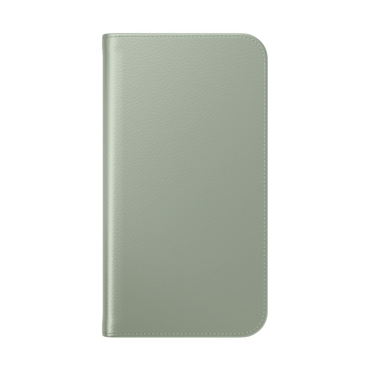 Sage green flip cover phone case for pet owners - Folded Back