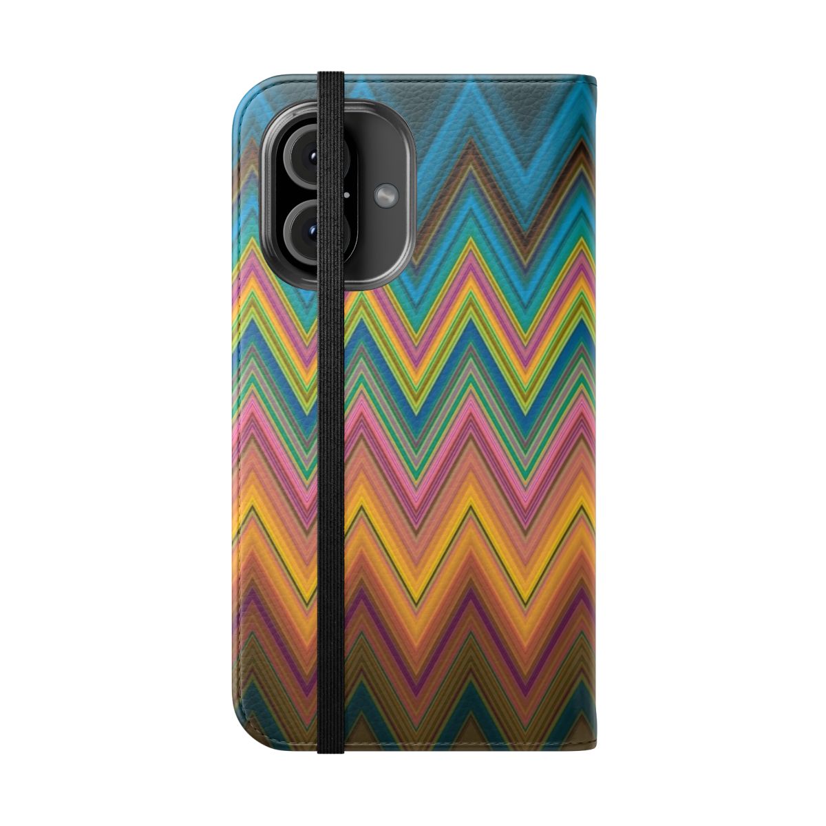 Chevron-patterned phone case with a classic and trendy design - Folded Front