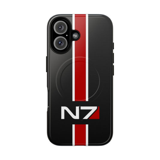 Sci-Fi Inspired N7 Phone Case featuring the iconic N7 logo from the Mass Effect video game franchise