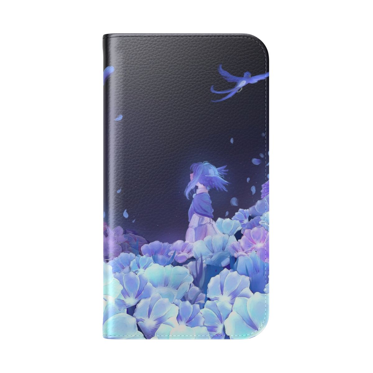 Elips Flowers Inspired Flip Cover Phone Case for FFXIV Fans - Folded Back