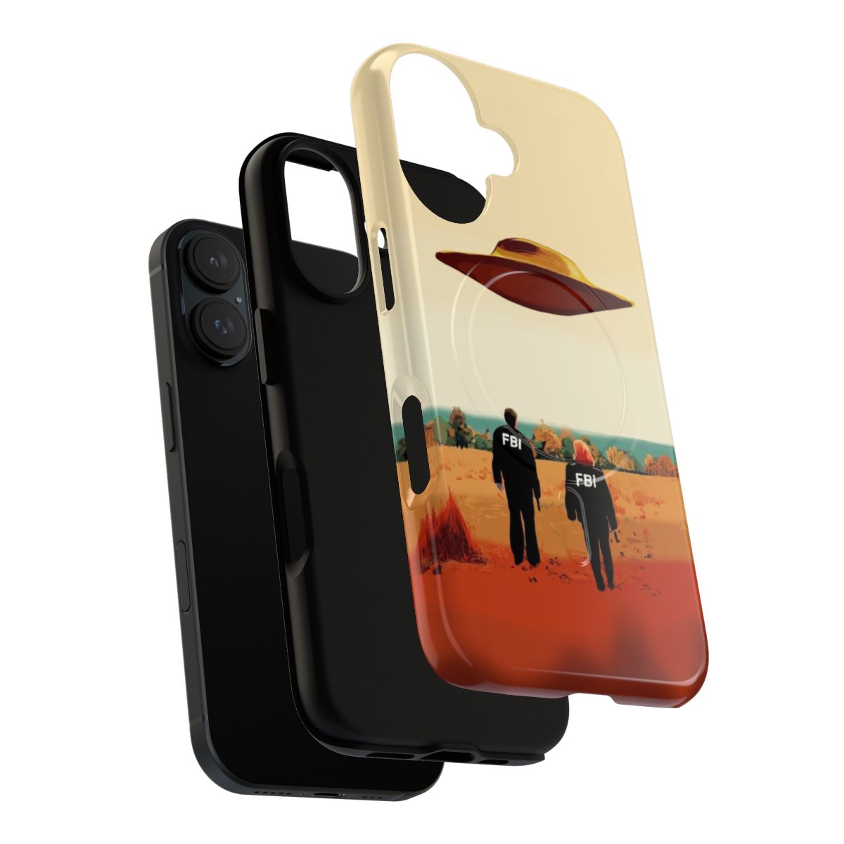 Magnetic tough phone case featuring The X-Files "I Want to Believe" FBI poster design - Layers