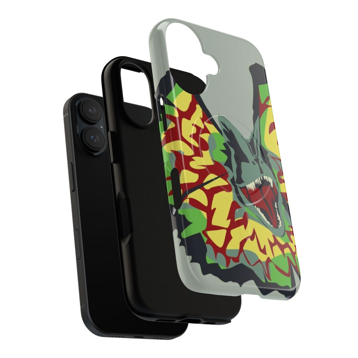 Dilophosaurus Magnetic Tough Phone Case with Jurassic-Inspired Graphic Design - Layers