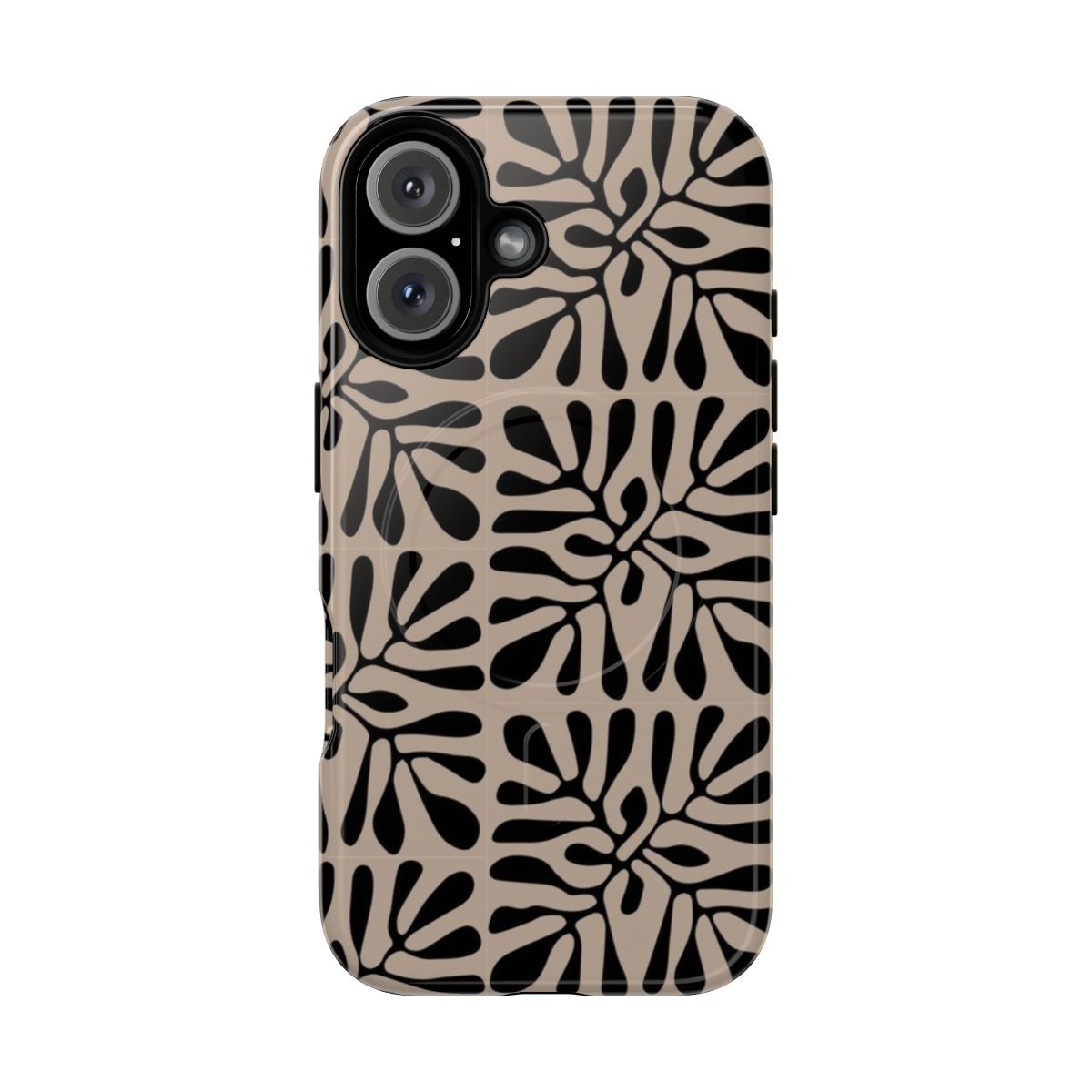 Abstract phone case featuring a colorful Matisse-inspired cutout design.