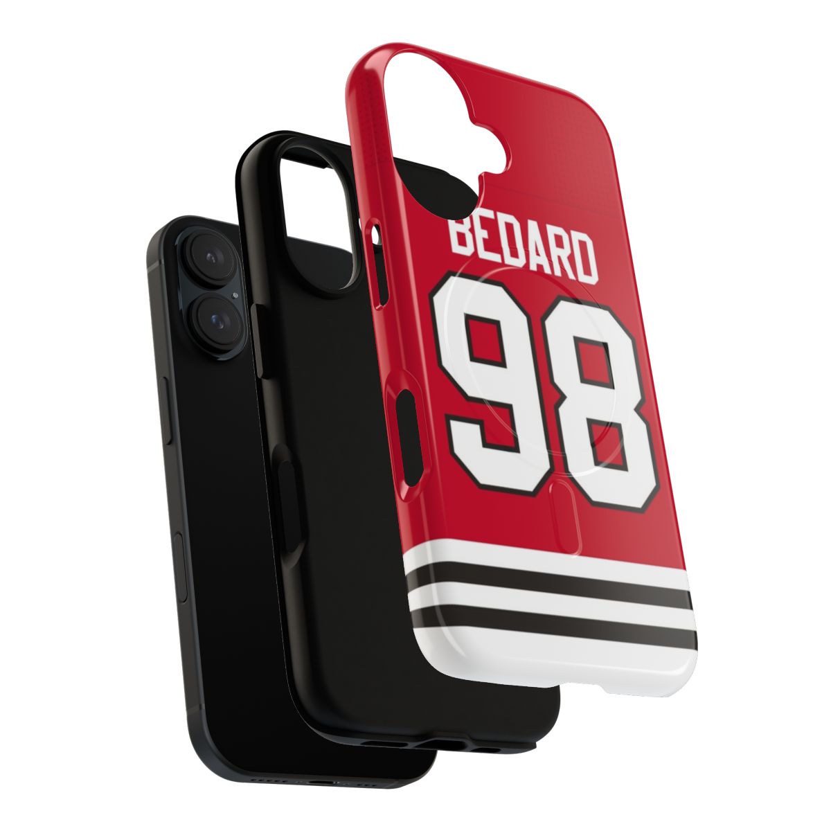 Chicago Blackhawks inspired hockey phone case with magnetic closure - Layers