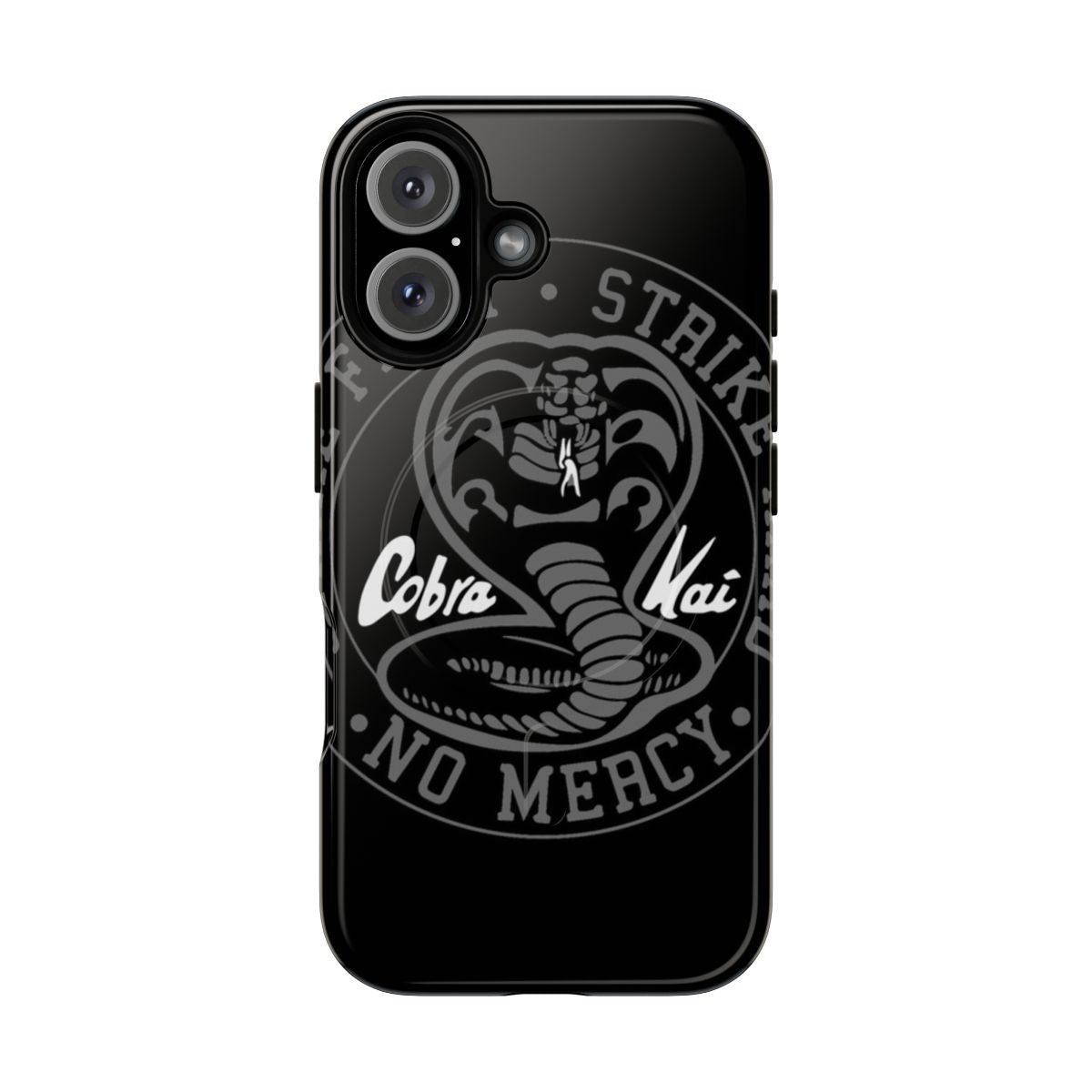 Black Cobra Kai-inspired magnetic tough phone case