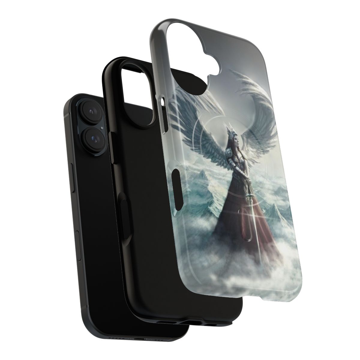 Valkyrie-inspired magnetic tough phone case with Norse mythology and pagan artwork - Layers