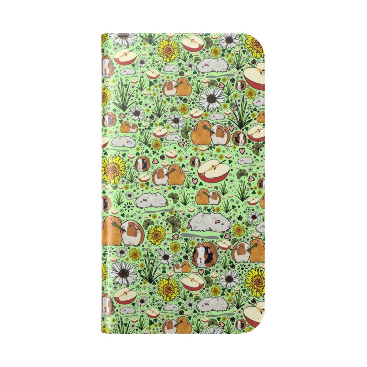 Vibrant and stylish guinea pig themed phone case cover - Folded Back