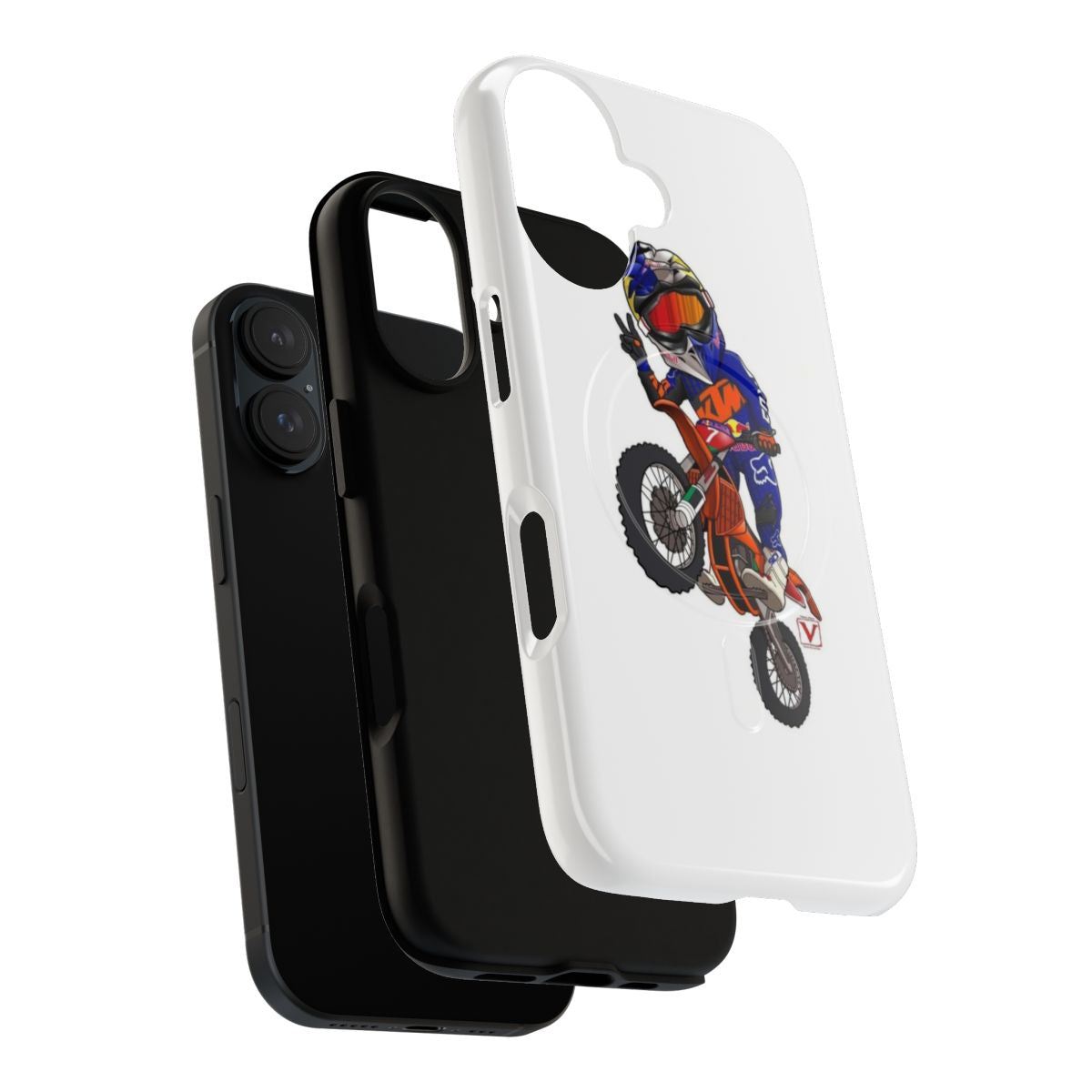 Durable magnetic phone case for motorcycle enthusiasts - Layers