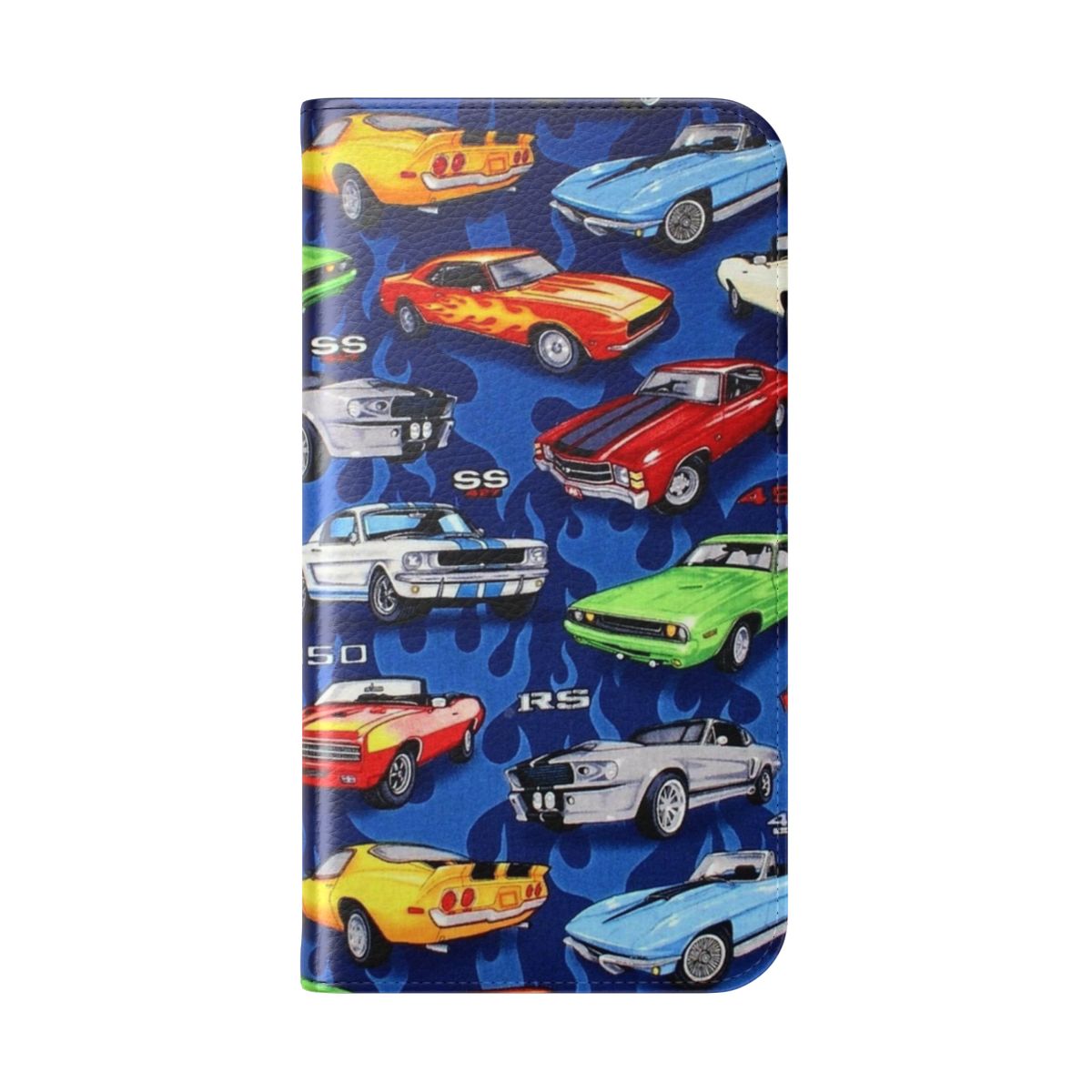 Auto Sports Muscle Car Pattern Phone Case - Folded Back