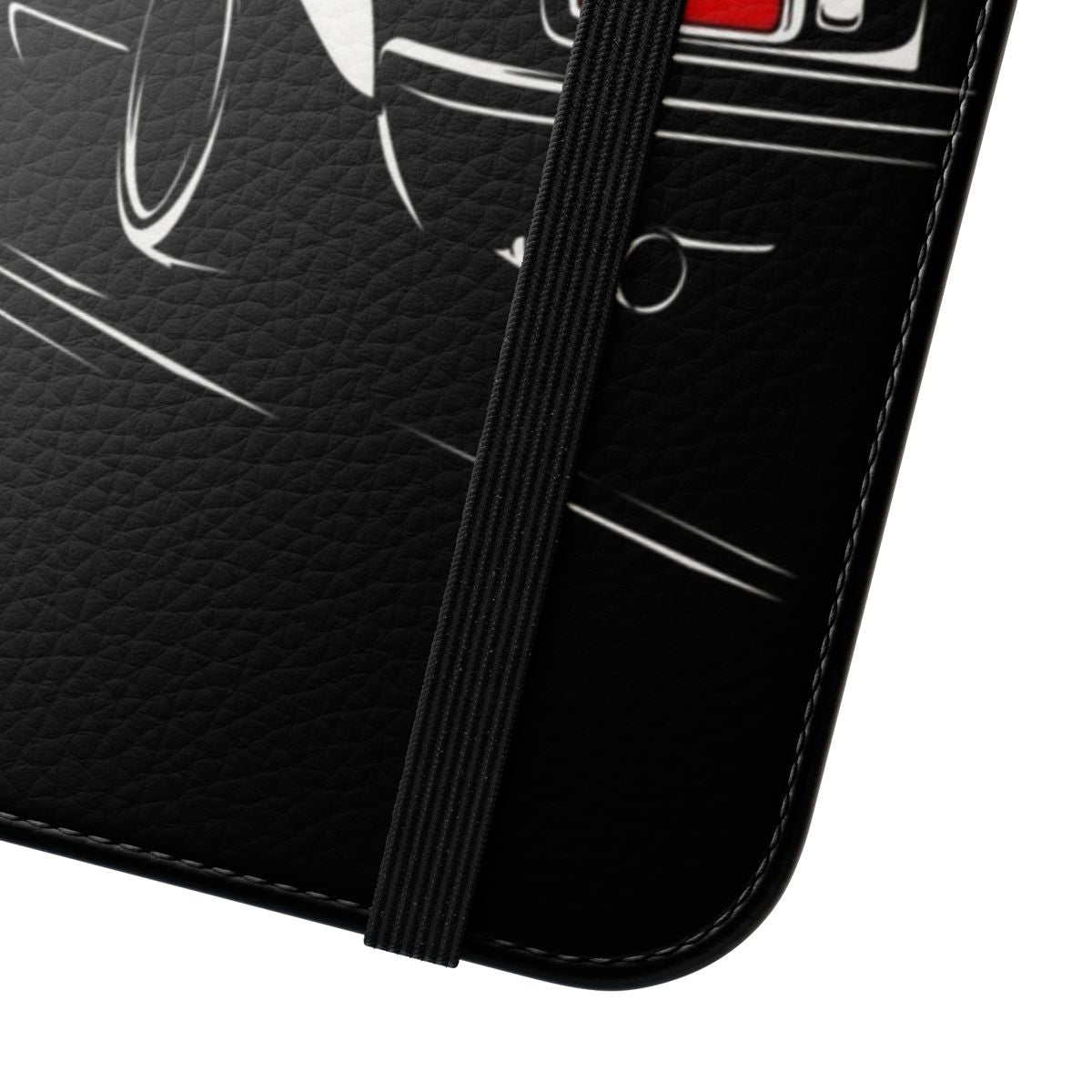 Datsun 240z-inspired flip cover phone case - Close Up