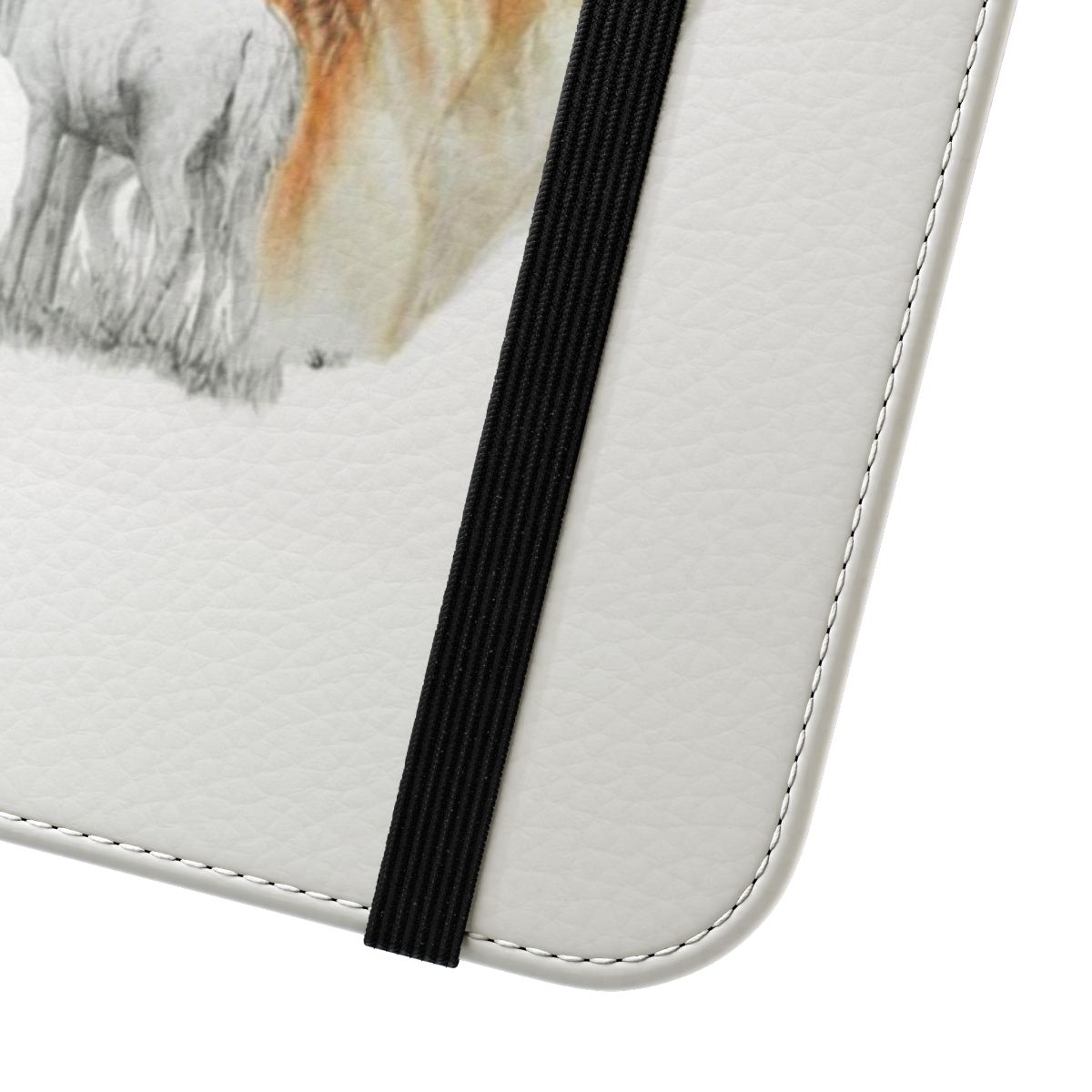 Fallow deer collage design on a flip cover phone case - Close Up