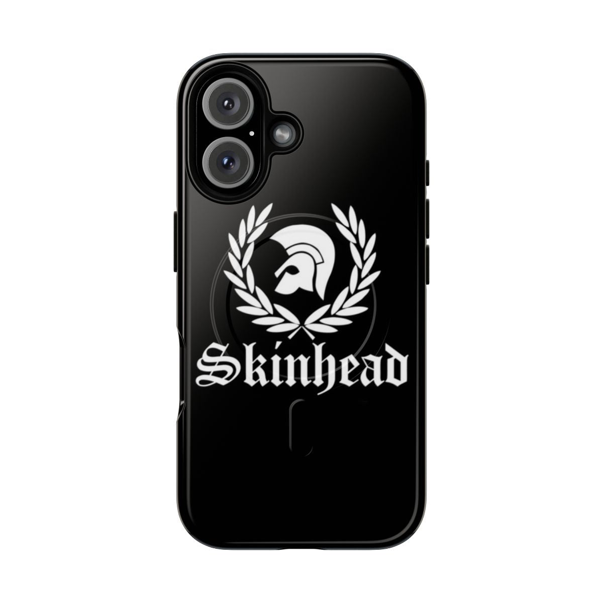 Magnetic tough phone case with skinhead reggae design