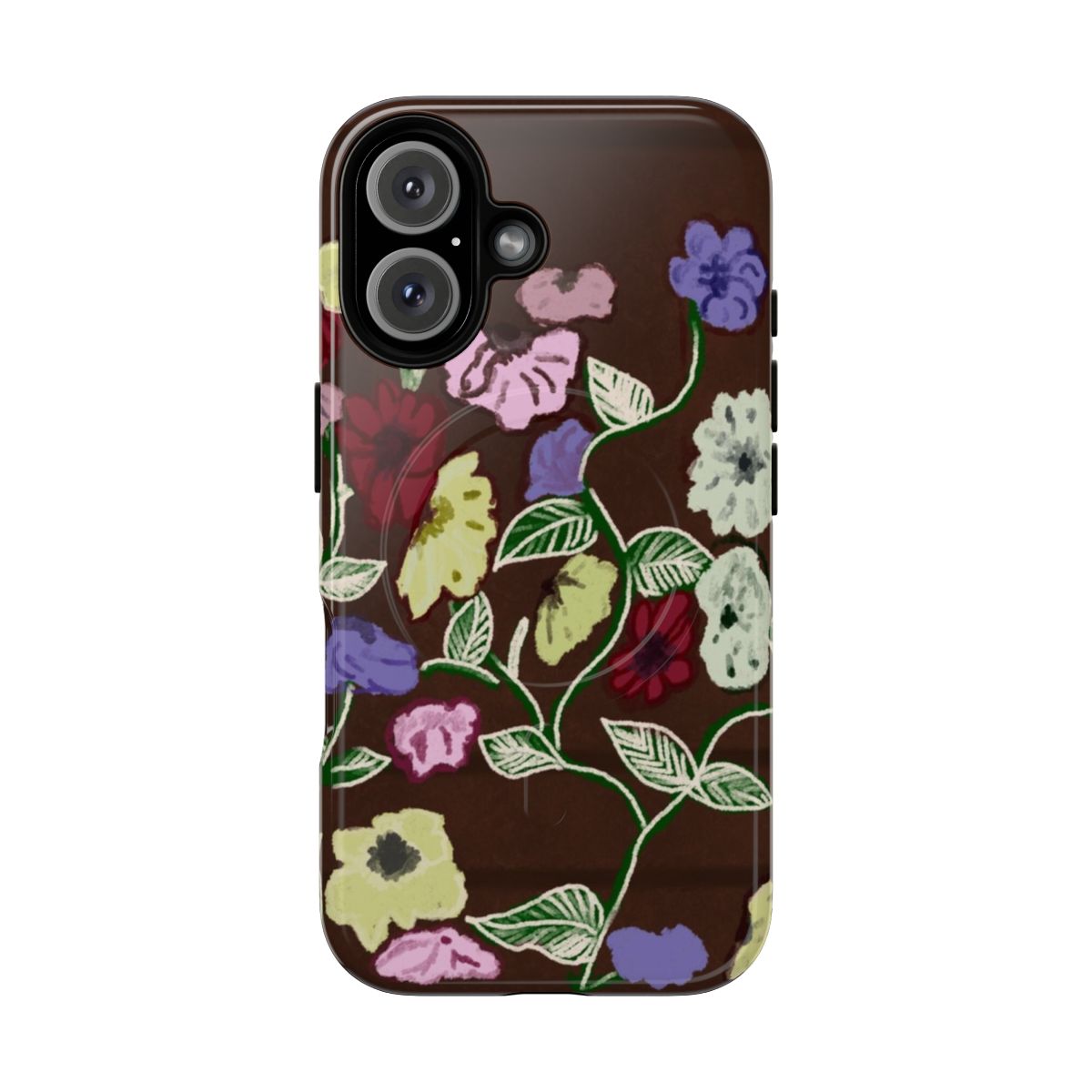 A floral and piano-themed magnetic tough phone case, perfect for Taylor Swift fans.