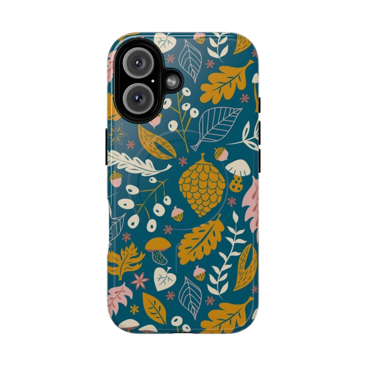 Fall foliage-patterned magnetic tough phone case