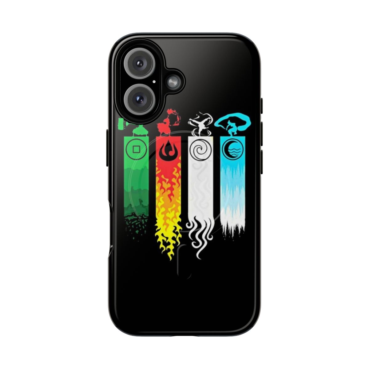 Elemental bending inspired magnetic tough phone case