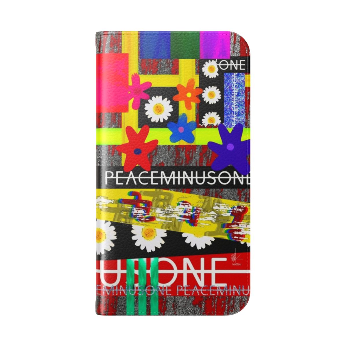 Colorful abstract design flip cover phone case inspired by KPOP artists - Folded Back