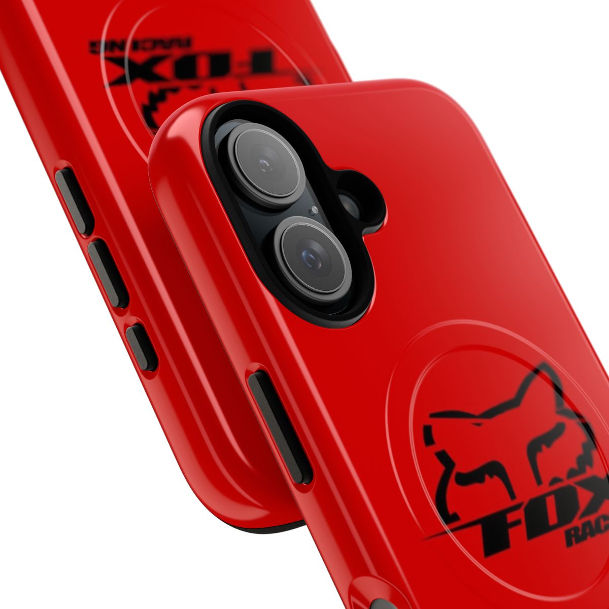 Sleek and durable phone case featuring a bold fox racing inspired design - Detail